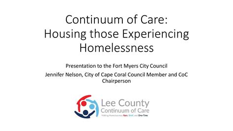 Continuum Of Care Housing Those Experiencing Homelessness Lee County