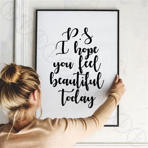Ps I Hope You Feel Beautiful Today Makeup Poster Digital Etsy