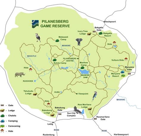 Pilanesberg Game Reserve Map