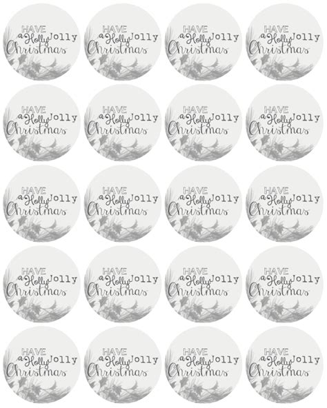 Holly Jolly 5375 Free Labels T Labels Printable Labels Printable