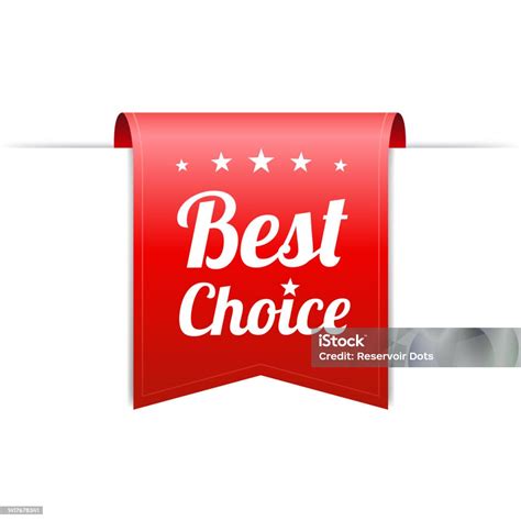 Best Choice Red Shopping Vector Label Stock Illustration Download