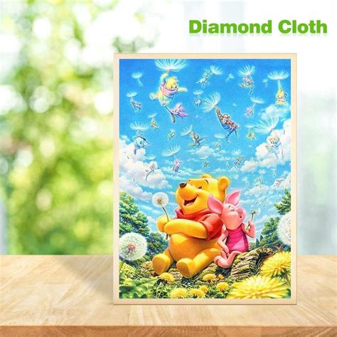 D Diy Full Drill Diamond Painting Winnie The Pooh Cross Stitch Mosaic Kits