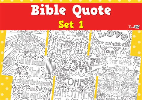 Bible Quote Colouring Set 1 Teacher Resources And Classroom Games Teach This