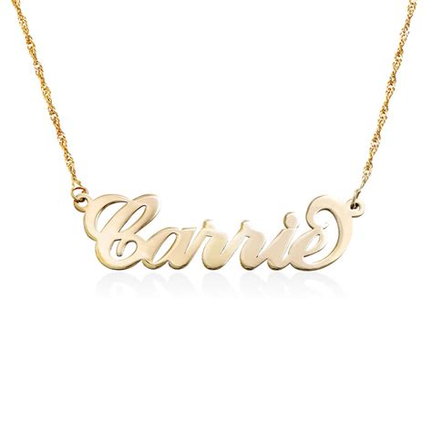 carrie style personalized 14k gold name necklace my name necklace canada