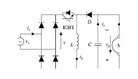 Schematic diagram of ac-dc buck-boost converter fed dc motor