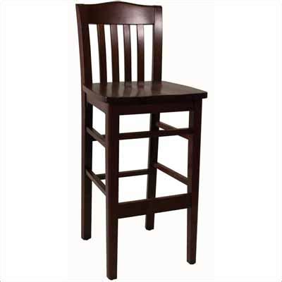 Wood bar stools with backs and thick foam padded seats to keep patrons comfortable throughout their entire dining or drinking experience. Slat Back Wood Bar Stool | Millennium Seating