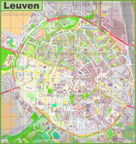 Large Detailed Map Of Leuven Map Detailed Map Leuven