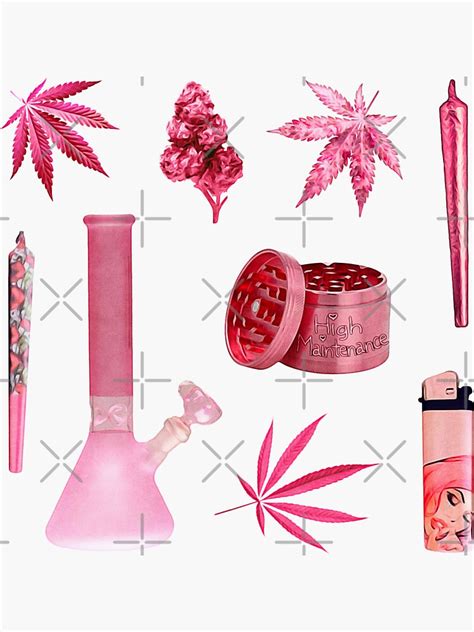 Pink Aesthetic Stoner Queen ~ Stoner Weed And Essentials Semi