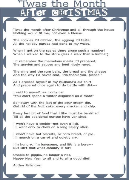 The Month After Christmas Poem Funny Christmas Poems Christmas