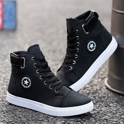 Koovan Mens Sneakers 2019 New Mens High Top Fashion Casual Inverness
