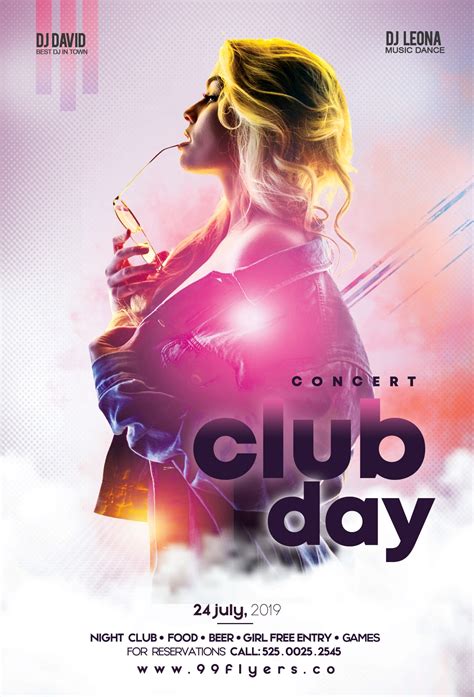 Club Day Party Free Psd Flyer Template Stockpsd