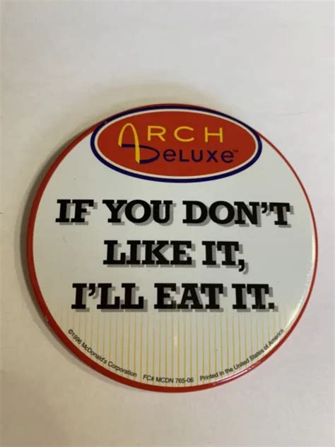 mcdonald s pin back button arch deluxe don 57 5 99 picclick