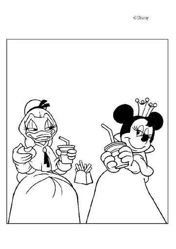 Dama Daisy Duck Y Minnie Mouse Para Colorear Imprimir E Dibujar