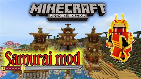 Minecraft Pe Japanese Samurai With Katana Mod Samurai Armor And All Weapon Youtube