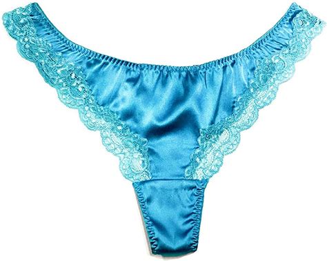 Amazon Com Silriver Womens Silk G String Thong Panties Satin T Back Lace Thong Underwear Clothing