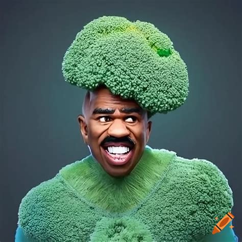 Steve Harvey In A Broccoli Costume On Craiyon