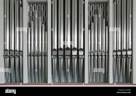 Five Rows Of Pipes Of A Church Organ Stock Photo Alamy