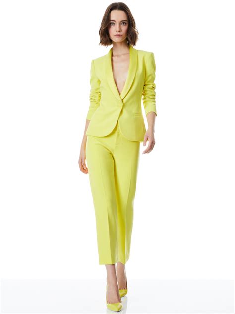 pepper shawl collar fitted blazer olivia ankle pant