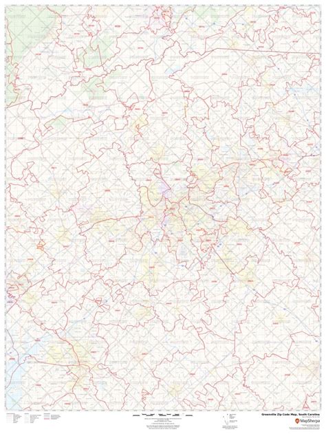 Greenville Zip Code Map South Carolina Greenville County Zip Codes