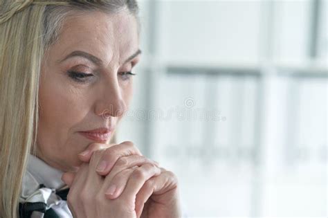 Upset Mature Woman Close Up Stock Image Image Of Lady Feeling 85843599