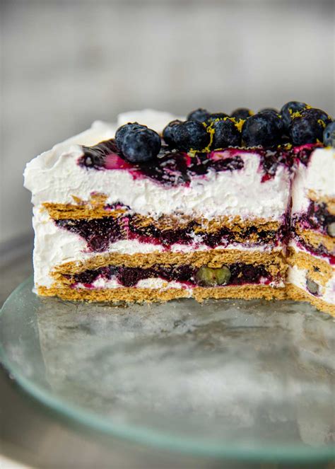Blueberry Lemon Ice Box Cake Is An Easy No Bake Cake With Fresh Berries