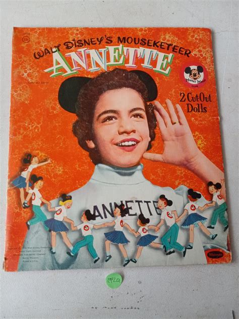 Lot Vintage 1956 Walt Disney Mouseketeer Annette 2 Cut Out Dolls