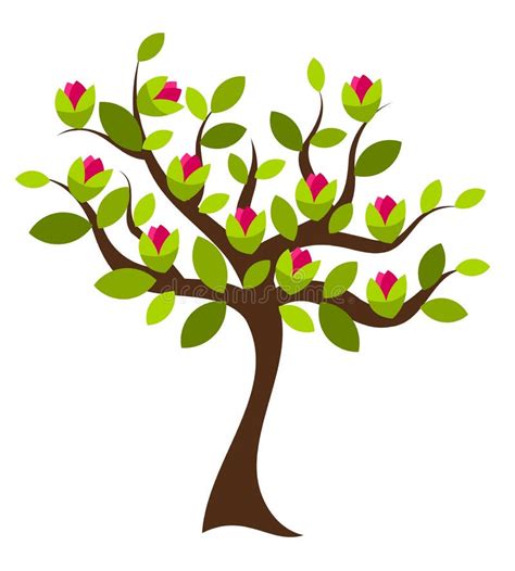 Pink Tree Vector Stock Vector Illustration Of Ecology 23134958