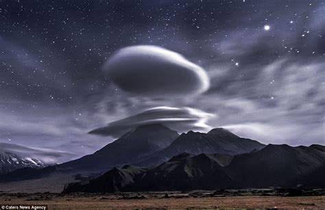 Cloud Formations Seen Above Russian Mountains Resemble Alien Spaceships