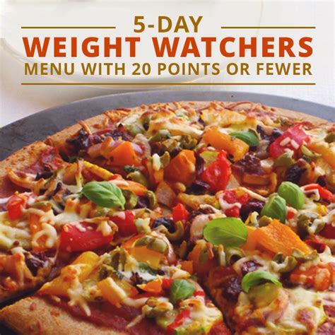5 Day Weight Watchers Menu With 20 Points Or Fewer Wwpointsplus Wwpreviouspoints Weight