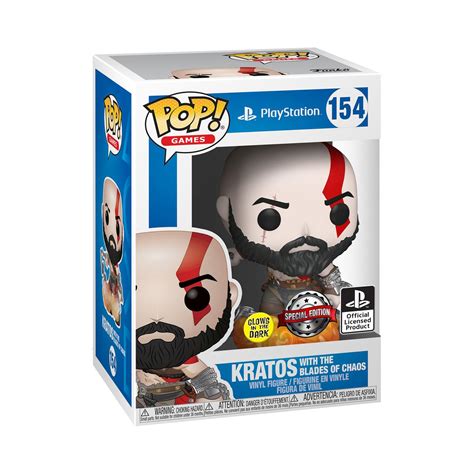 Funko Popplaystation Kratos With Blades Of Chaos Glow Special