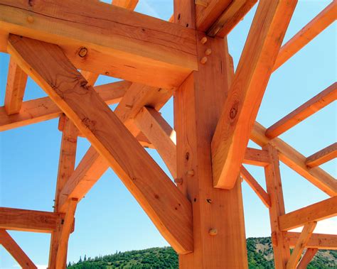 Timber Frame Joinery Timber Framing Timber Frame Construction Detail Kenai Cabin Rustic