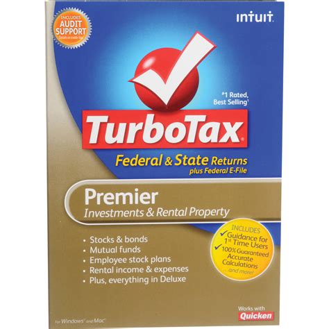 Intuit Turbotax Premier Software B H Photo Video