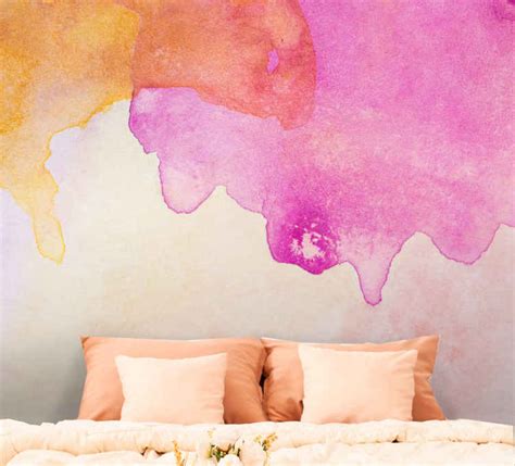 Watercolor Aquarela Splash Abstract Mural Tenstickers