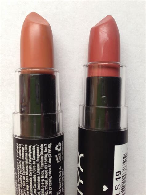To get an idea, the second pic below is the lipstick twisted all the way up. My makeup blog: Nyx Matte Lipstick Swatches
