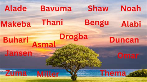 African Surnames List Or Last Name Surname List