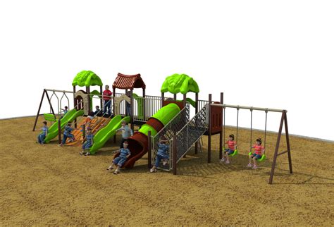 Kids Plastic Amusement Park Outdoor Kindergarten Playground Slide For