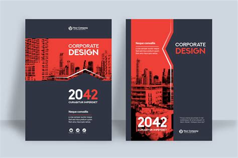 City Background Business Book Cover Design Template 665984 Vector Art