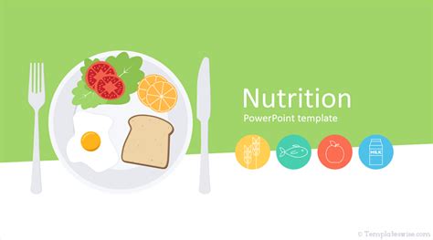 Free Nutrition Powerpoint Template In Flat Design Style With A Healthy