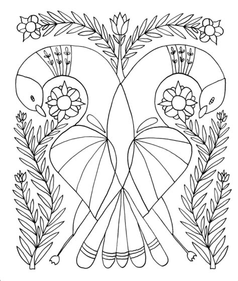 Folk Art Coloring Pages Printable Coloring Pages