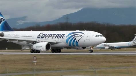 Egyptair Airbus A330 200 Landing And Take Off Geneva Airport 812012