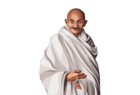 Vector Cartoon Illustration Of Mahatma Gandhi Rare Digital Artwork