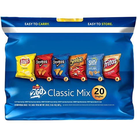 Frito Lay Chips Classic Mix Multipack 20 Count 20 Oz 567 G