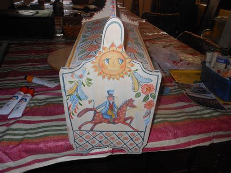 Swedish Sewing Box Decorative Painting Painting Tole Painting