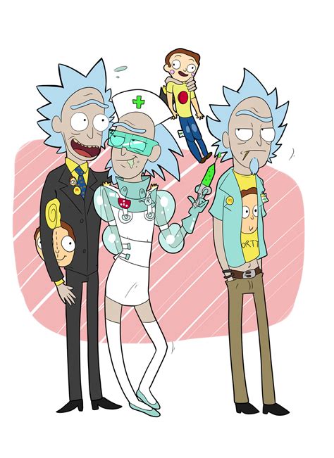 Trio Of Help Pocket Mortys Coloured By Angelnor101 On Deviantart