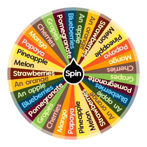 Fruit Spin The Wheel Random Picker