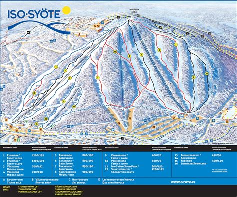 Iso Syöte Piste Map Plan Of Ski Slopes And Lifts Onthesnow