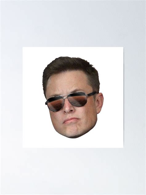 Elon Musk Mars Glasses Poster For Sale By Hrubiks Redbubble
