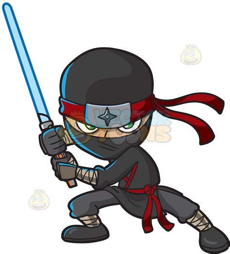 A Modern Fierce Ninja Clipart Cartoons By Vectortoons