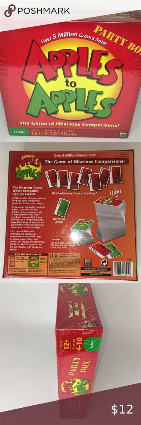 Mattel Apples To Apples Party In A Box Game Party In A Box The Game Is Over Apples To Apples