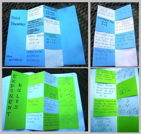 Interactive Foldable Book Middle School Math Education Math